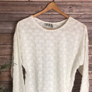 Ariel Peter Keyloun White star vintage sweater